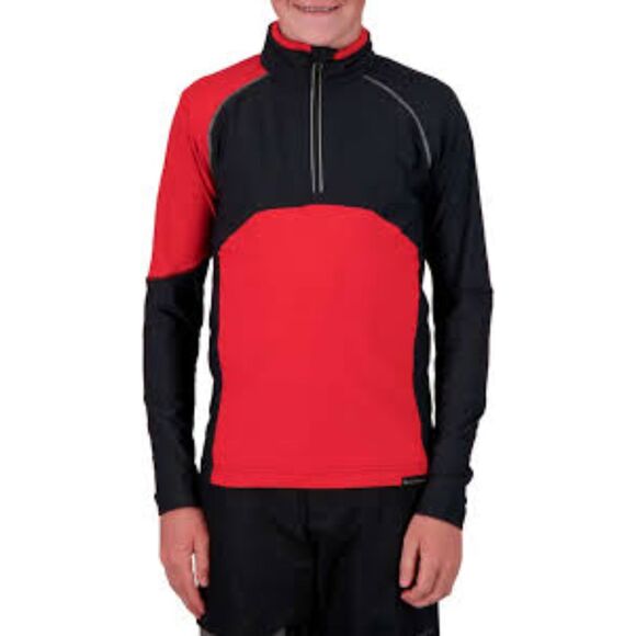 Obermeyer Boys’ Transport Tech 1/4-Zip Baselayer – Brakelight, Big Kids L 14–16 - Picture 2 of 4